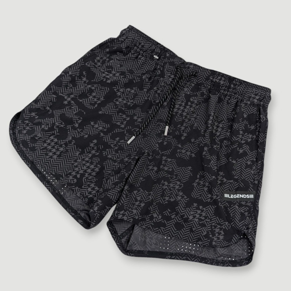 Legends Luka HD Shorts Mens Medium 5" Inseam Black Digi Camo Print Performance